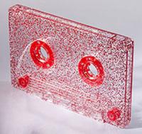 C-60 Red Glitter HiFi Ferro Type 1 Audio Cassettes